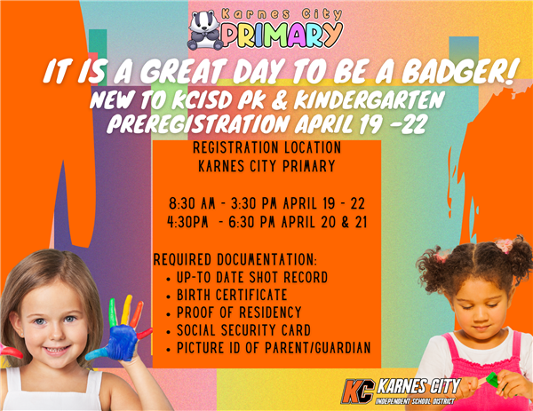  KCP Flyer for PK and Kinder Preregistration